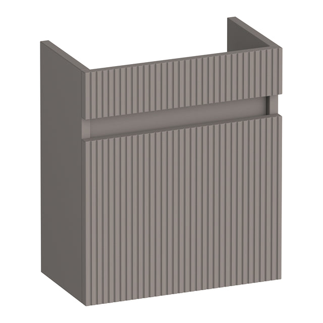 BRAUER Joy Wavy fonteinkast 40 met 1 deur greeploos linksdraaiend mat taupe FO-JYW40LMT