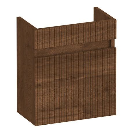BRAUER Joy Wavy fonteinkast 40 met 1 deur greeploos rechtsdraaiend Forest Cacao FO-JYW40RFC