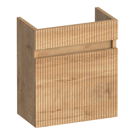 BRAUER Joy Wavy fonteinkast 40 met 1 deur greeploos rechtsdraaiend Forest Tan FO-JYW40RFT