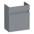 BRAUER Joy Wavy fonteinkast 40 met 1 deur greeploos rechtsdraaiend mat grijs FO-JYW40RMG