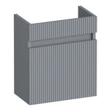 BRAUER Joy Wavy fonteinkast 40 met 1 deur greeploos rechtsdraaiend mat grijs FO-JYW40RMG
