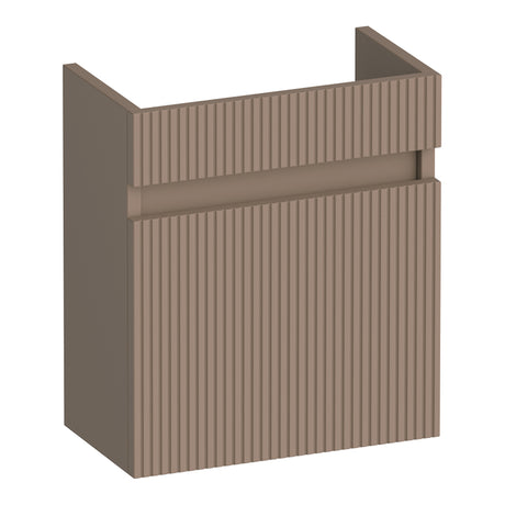 BRAUER Joy Wavy fonteinkast 40 met 1 deur greeploos rechtsdraaiend mat mokka FO-JYW40RMM