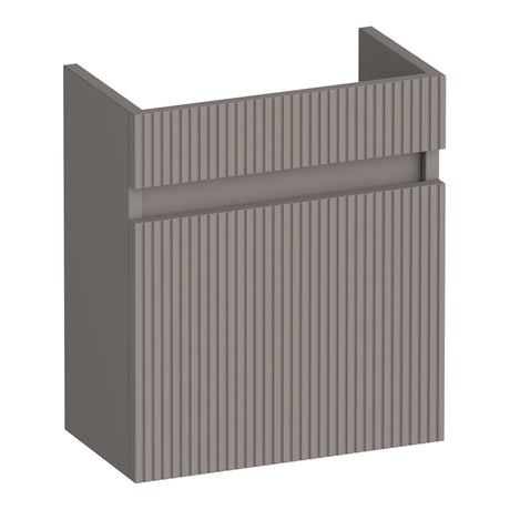 BRAUER Joy Wavy fonteinkast 40 met 1 deur greeploos rechtsdraaiend mat taupe FO-JYW40RMT