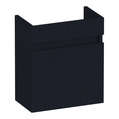 BRAUER Joy Wavy fonteinkast 40 met 1 deur greeploos rechtsdraaiend mat zwart FO-JYW40RMZ