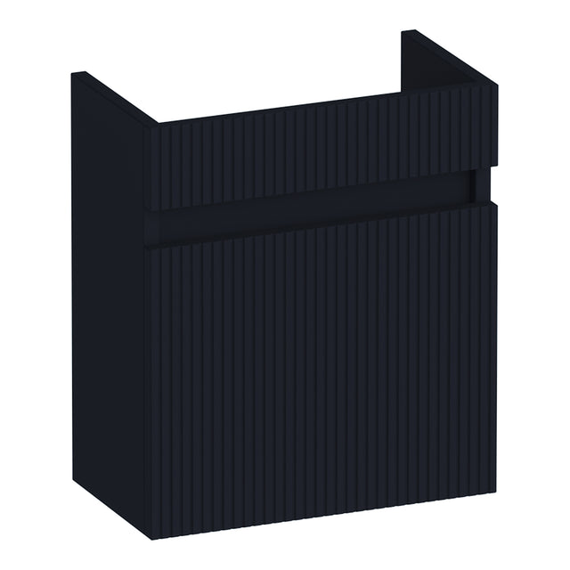 BRAUER Joy Wavy fonteinkast 40 met 1 deur greeploos rechtsdraaiend mat zwart FO-JYW40RMZ