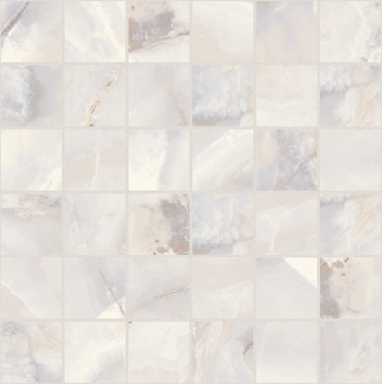 Florim Onyx&More white 30x30 767646 10mm zijdeglans mozaiek 5x5cm op matjes