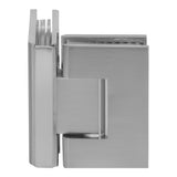 BRAUER Glasscharnier 90 graden 2 stuks PVD RVS-kleurig geborsteld GB-GS1NG