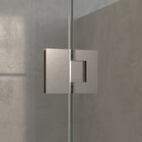 BRAUER Glasscharnier 180 graden 2 stuks PVD RVS-kleurig geborsteld GB-GS2NG