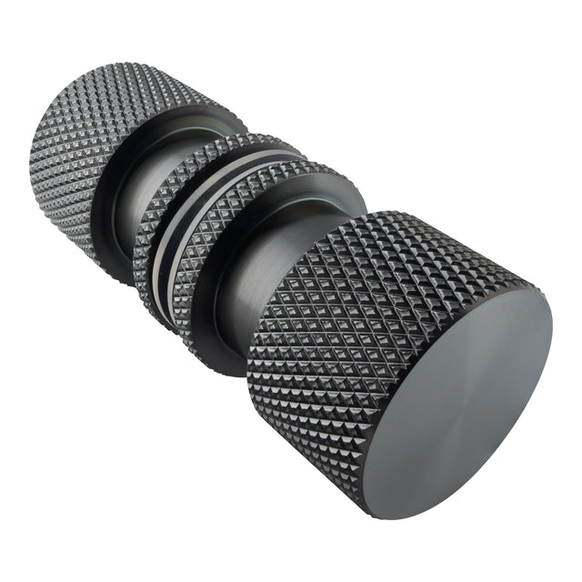 BRAUER Handgreep enkelpunts model B Carving tbv glazen deuren PVD gunmetal geborsteld GB-HG2GM