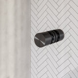 BRAUER Handgreep enkelpunts model B Carving tbv glazen deuren PVD gunmetal geborsteld GB-HG2GM