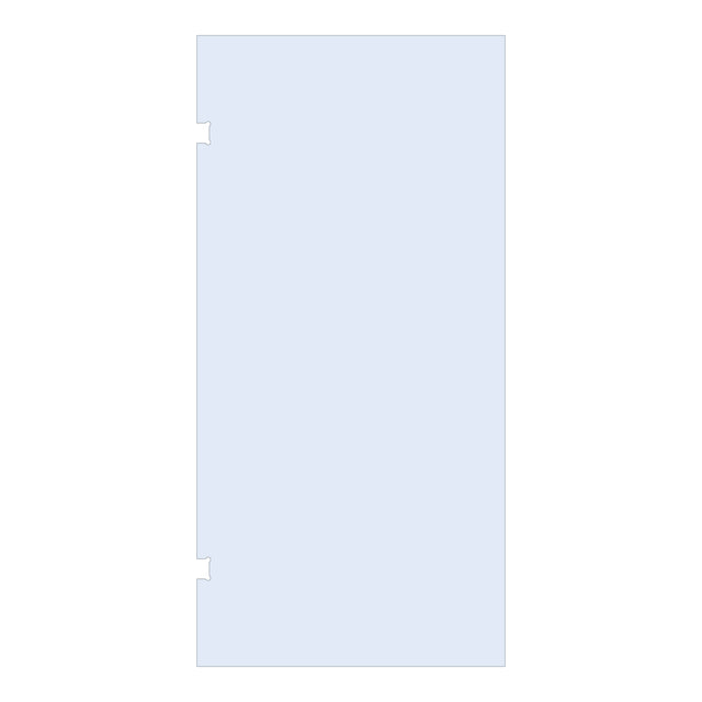 BRAUER Wand 110 helder glas enkelzijdige uitsparingen GL-W1H110