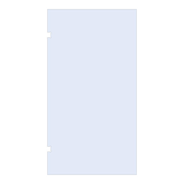 BRAUER Wand 120 helder glas enkelzijdige uitsparingen GL-W1H120