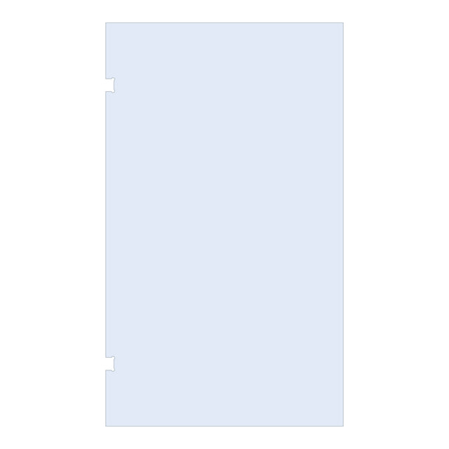 BRAUER Wand 130 helder glas enkelzijdige uitsparingen GL-W1H130