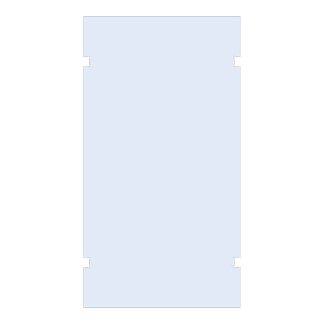 BRAUER Wand 120 helder glas tweezijdige uitsparingen GL-W2H120