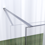 BRAUER Brushed Frame Inloopdouche set 1 helder glas 100x200 met muurprofiel en lijst rondom RVS-kleurig geborsteld