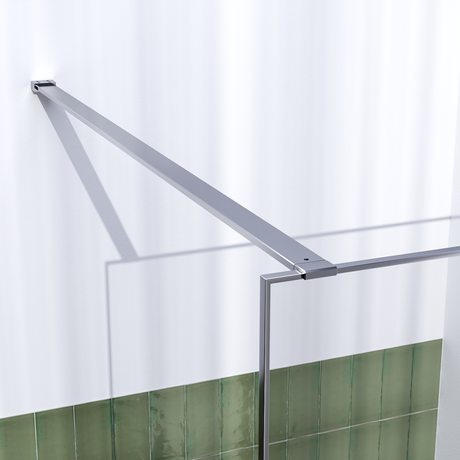 BRAUER Brushed Frame Inloopdouche set 1 helder glas 100x200 met muurprofiel en lijst rondom RVS-kleurig geborsteld