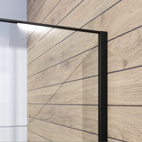 BRAUER Black Frame Inloopdouche set 1 helder glas 120x200 met muurprofiel en lijst rondom mat zwart