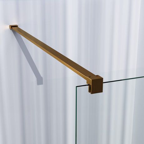 BRAUER Gold Season Inloopdouche set 1 helder glas 100x200 met muurprofiel goud geborsteld