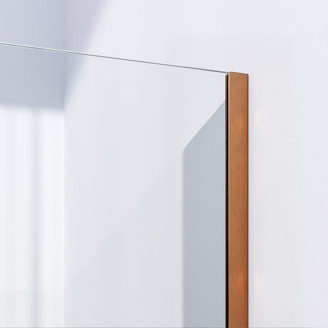 BRAUER Copper Season Inloopdouche set 1 helder glas 100x200 met muurprofiel koper geborsteld