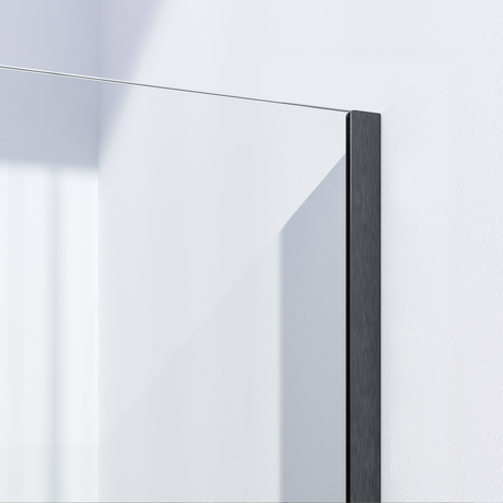 BRAUER Gunmetal Season Inloopdouche set 1 helder glas 100x200 met muurprofiel gunmetal geborsteld