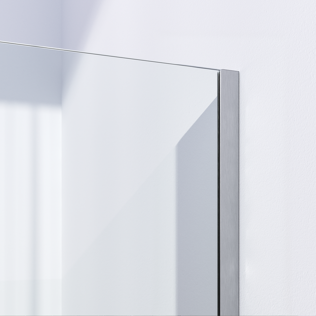 BRAUER Brushed Season Inloopdouche set 1 helder glas 100x200 met muurprofiel RVS-kleurig geborsteld
