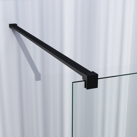 BRAUER Black Season Inloopdouche set 1 helder glas 100x200 met muurprofiel mat zwart