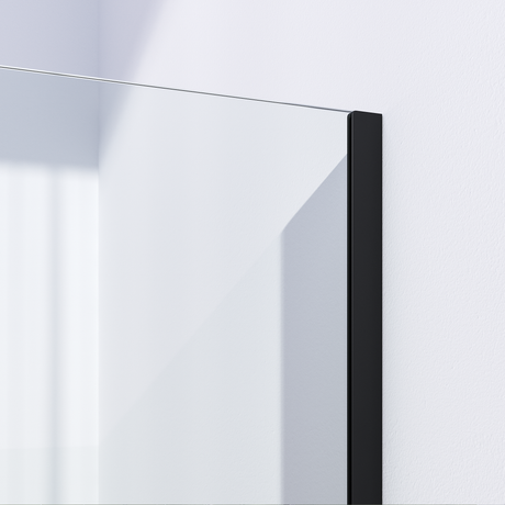 BRAUER Black Season Inloopdouche set 1 helder glas 100x200 met muurprofiel mat zwart