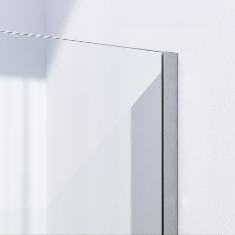 BRAUER Brushed Season Inloopdouche set 1 helder glas 110x200 met muurprofiel RVS-kleurig geborsteld