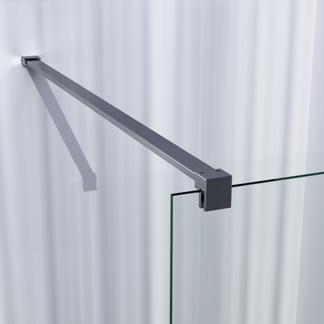 BRAUER Brushed Season Inloopdouche set 1 helder glas 120x200 met muurprofiel RVS-kleurig geborsteld