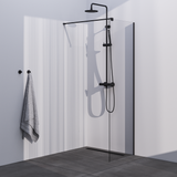 BRAUER Black Season Inloopdouche set 1 helder glas 60x200 met muurprofiel mat zwart