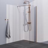 BRAUER Copper Season Inloopdouche set 1 helder glas 70x200 met muurprofiel koper geborsteld