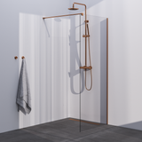 BRAUER Copper Season Inloopdouche set 1 helder glas 80x200 met muurprofiel koper geborsteld