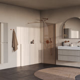 BRAUER Oblivion inloopdouche brons glas 100x200 incl. glascoating PVD koper geborsteld GS-OBI1B100200GK