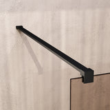 BRAUER Oblivion inloopdouche brons glas 100x200 incl. glascoating mat zwart GS-OBI1B100200MZ