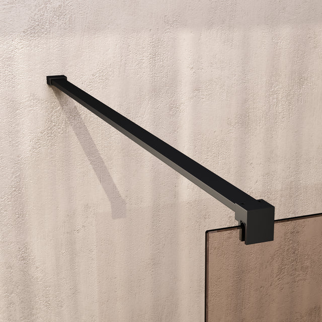 BRAUER Oblivion inloopdouche brons glas 100x200 incl. glascoating mat zwart GS-OBI1B100200MZ