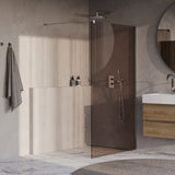 BRAUER Oblivion inloopdouche brons glas 120x200 incl. glascoating chroom GS-OBI1B120200CE