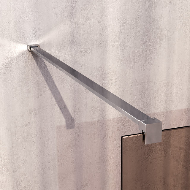 BRAUER Oblivion inloopdouche brons glas 120x200 incl. glascoating chroom GS-OBI1B120200CE