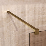 BRAUER Oblivion inloopdouche brons glas 120x200 incl. glascoating PVD goud geborsteld GS-OBI1B120200GG