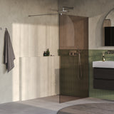 BRAUER Oblivion inloopdouche brons glas 120x200 incl. glascoating PVD RVS-kleurig geborsteld GS-OBI1B120200NG