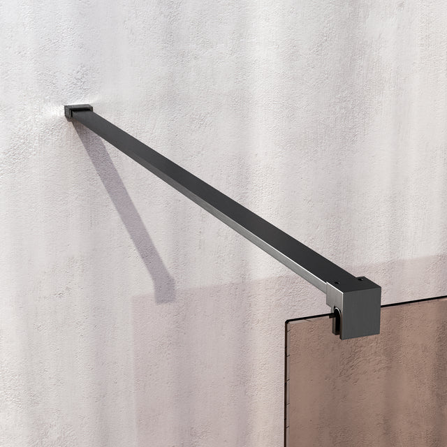 BRAUER Oblivion inloopdouche brons glas 90x200 incl. glascoating PVD gunmetal geborsteld GS-OBI1B90200GM