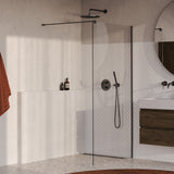 BRAUER Oblivion inloopdouche helder glas 100x200 incl. glascoating PVD gunmetal geborsteld GS-OBI1H100200GM