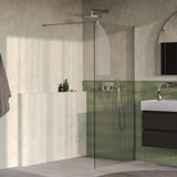 BRAUER Oblivion inloopdouche helder glas 100x200 incl. glascoating PVD RVS-kleurig geborsteld GS-OBI1H100200NG