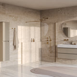 BRAUER Oblivion inloopdouche helder glas 110x200 incl. glascoating PVD goud geborsteld GS-OBI1H110200GG