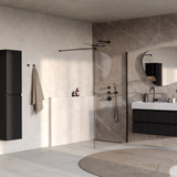 BRAUER Oblivion inloopdouche helder glas 110x200 incl. glascoating mat zwart GS-OBI1H110200MZ