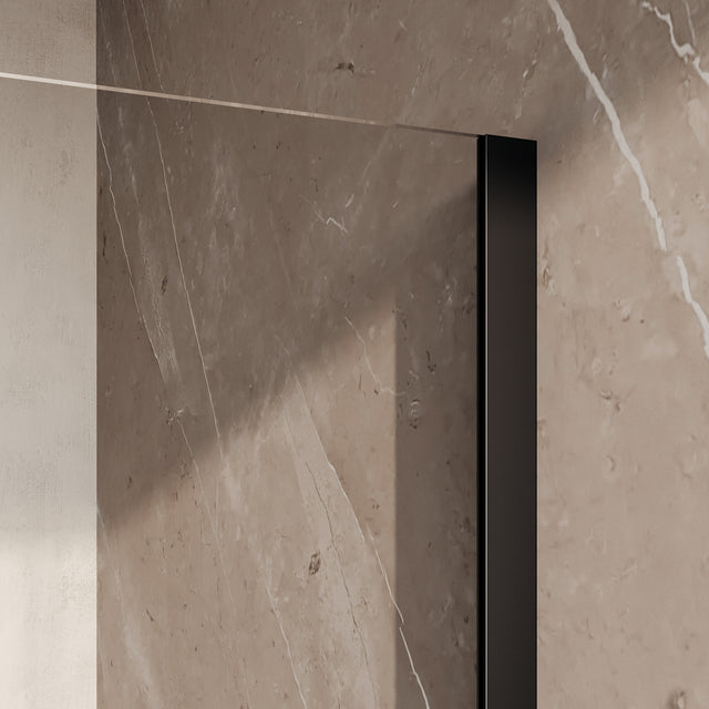 BRAUER Oblivion inloopdouche helder glas 140x200 incl. glascoating mat zwart GS-OBI1H140200MZ