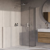BRAUER Oblivion inloopdouche helder glas 60x200 incl. glascoating chroom GS-OBI1H60200CE