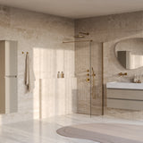 BRAUER Oblivion inloopdouche helder glas 60x200 incl. glascoating PVD goud geborsteld GS-OBI1H60200GG