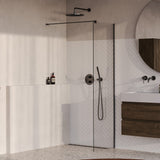 BRAUER Oblivion inloopdouche helder glas 60x200 incl. glascoating PVD gunmetal geborsteld GS-OBI1H60200GM