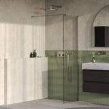 BRAUER Oblivion inloopdouche helder glas 60x200 incl. glascoating PVD RVS-kleurig geborsteld GS-OBI1H60200NG