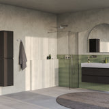 BRAUER Oblivion inloopdouche helder glas 60x200 incl. glascoating PVD RVS-kleurig geborsteld GS-OBI1H60200NG
